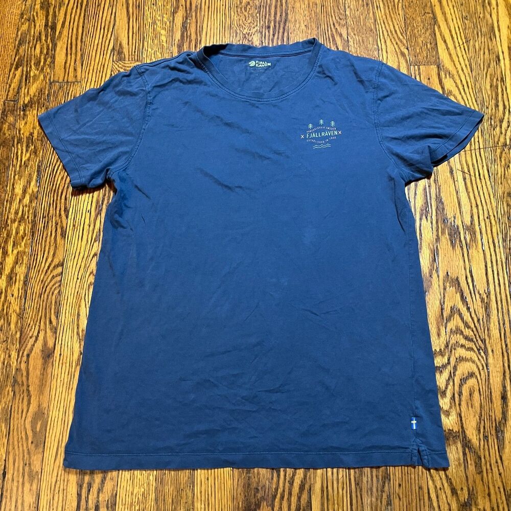 Fjallraven New York Graphic T-Shirt Men's M Blue Cotton Outdoors Gorpcore